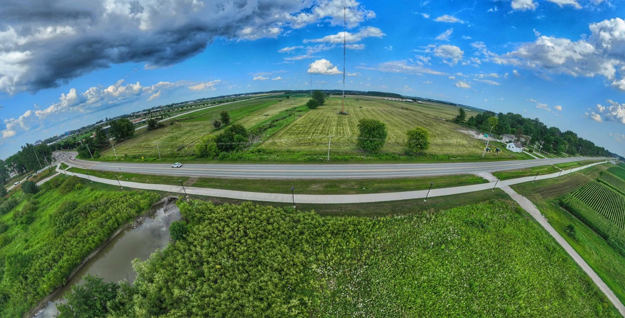 A bird’s eye view of off-street shared-use paths in the Village of Savoy, Illinois